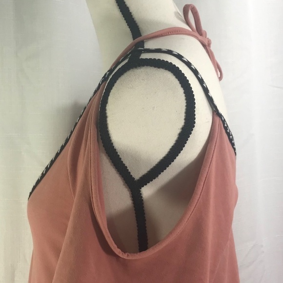 Poof Soft Dusty Pink Back Tie Short Sleeve Cover Up Midi Dress Size Small EUC - Picture 2 of 6